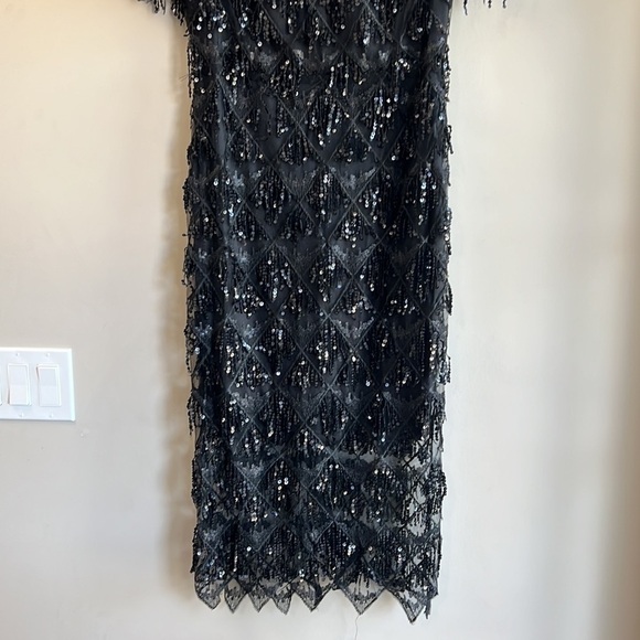 New Black Sequin Midi Dress - Picture 9 of 14